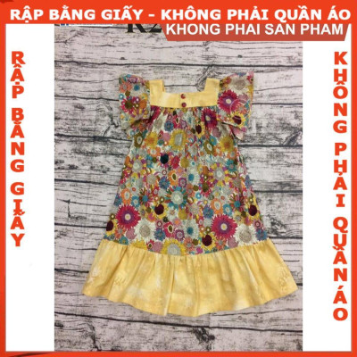 Rập giấy A0 đầm bé gái   mã R28 (BẢN VẼ)