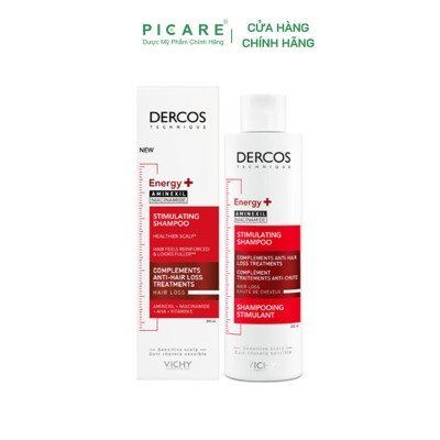 Dầu gội giúp ngăn ngừa và giảm rụng tóc, giúp tóc trông dày mượt hơn Dercos Technique Energising Stimulating Shampoo 200ml