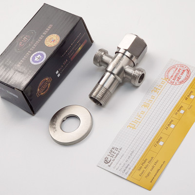 Van chia giảm áp - khóa 2 đường nước Inox SUS 304 Eurolife EL-X30 (Trắng vàng)