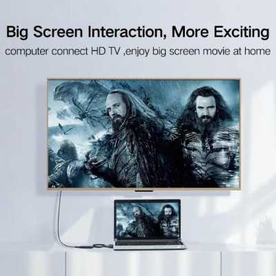 Ugreen UG40213MM106TK 50CM màu Đen Bộ chuyển VGA sang HDMI có trợ nguồn - HÀNG CHÍNH HÃNG