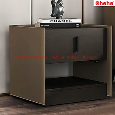 Tủ đầu giường hiện đại kèm đèn led Ohaha - TAB003