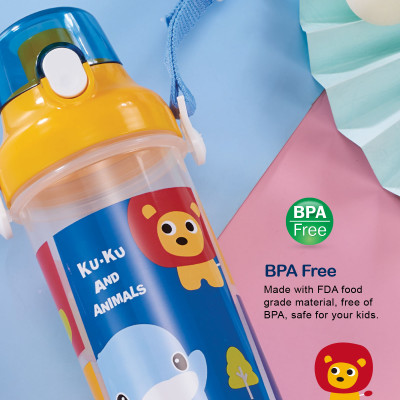 BÌNH UỐNG NƯỚC CHO BÉ KUKU AND ANIMALS KU5602A - 500ML