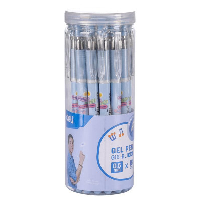 Bút Gel Deli 0.5 mm - Phiên Bản Sơn Tùng M-TP Giới Hạn - Deli G16-BL - Màu Xám - Mực Đen