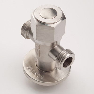 Van chia giảm áp - khóa 2 đường nước Inox SUS 304 Eurolife EL-X30 (Trắng vàng)