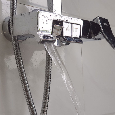 Cây sen nóng lạnh Đồng mạ Chrome Eurolife EL-SC911 (Trắng bạc)