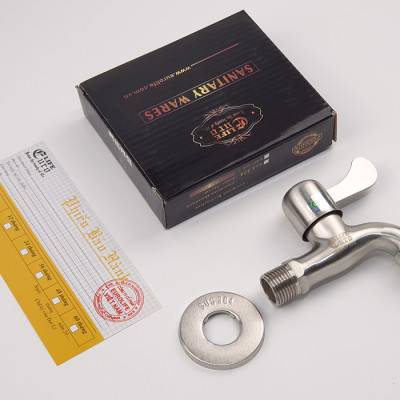 Vòi hồ - vòi máy giặt Inox SUS 304 Eurolife EL-121 (Trắng vàng)