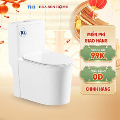 Bồn cầu một khối TUSLO COC 6831 xả xoáy 360 độ, tâm xả 300mm, kiểu dáng sang trọng hiện đại - Hoa Sen Home - Hàng chính hãng