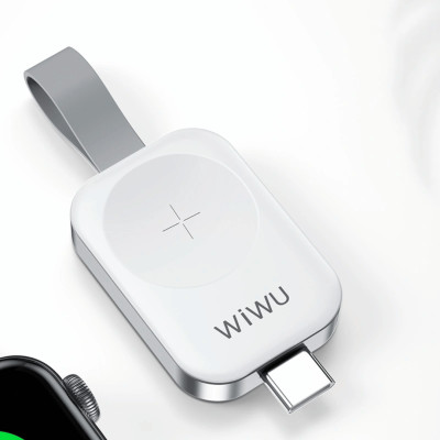 Sạc Nhanh Cho AW WIWU M16 Pro USB-C 2.5W Nhỏ Gọn Cho Ultra / Watch 8/7/6/5/4/SE/3/2/1 - Hàng Chính Hãng