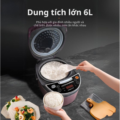 Nồi cơm điện đa năng SOKANY SK-07078 dung tích lớn 6L, bảo quản nhiệt thông minh, nấu cơm, hầm, hấp, tiện lợi mọi lúc mọi nơi - HÀNG CHÍNH HÃNG