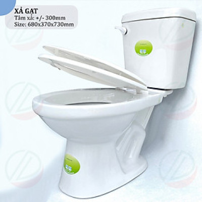 Bồn Cầu 2 Khối Minh Long - Nhiều lựa chọn xả gạt, xả 1 nhấn, 2 nhấn