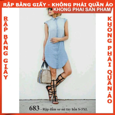 Rập giấy mã 683 (BẢN VẼ) rập đầm sơ mi