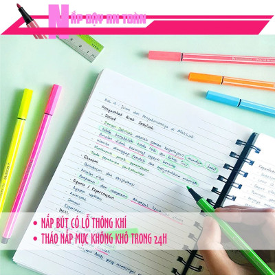 Combo bút lông màu STABILO Pen68 1.0mm (PN68) - Hộp thiếc 40 cây + Sách tô màu SVCB (PN6840MB)