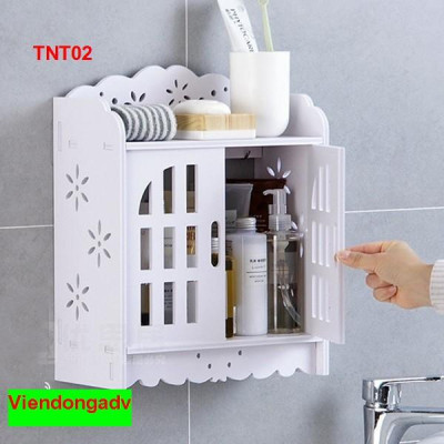 Tủ nhà tắm chống thấm nước - Kệ lắp ráp treo tường nhà tắm TNT01 - Nội thất lắp ráp