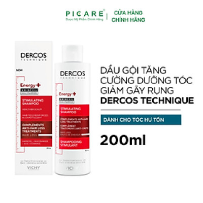 Dầu gội giúp ngăn ngừa và giảm rụng tóc, giúp tóc trông dày mượt hơn Dercos Technique Energising Stimulating Shampoo 200ml