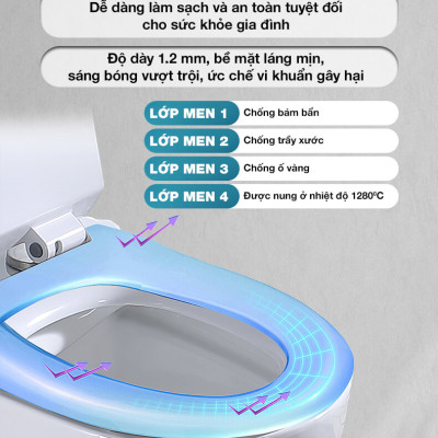 BỒN CẦU MỘT KHỐI EUROVINTO CAO CẤP MÃ 9034