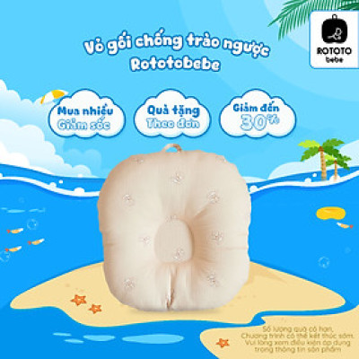 Vỏ gối chống trào ngược Rototo bebe chính hãng chất liệu cotton thấm hút mồ hôi tốt