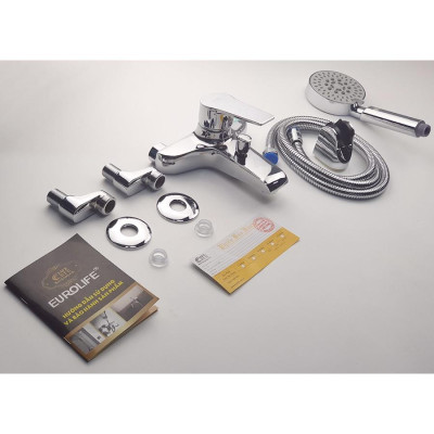 Củ sen nóng lạnh Đồng mạ Chrome Eurolife EL-AZA01 (Trắng bạc)