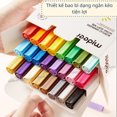 Bút đánh dấu màu dạ nước Mideer Acrylic Markers, Bút nhớ highlight cho bé 