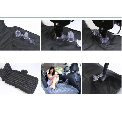 Nệm hơi ô tô cao cấp Version 3.0 vải nhung kèm bơm hơi và 2 gối - Home and Garden