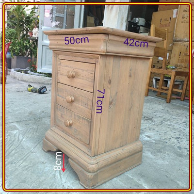 Tủ đầu giường 3 ngăn kéo Tundo 50 x 42 x 70 cm