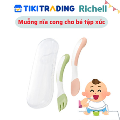 Bộ muỗng nĩa cong T.L.I (Kèm hộp) Richell