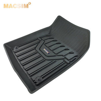 Thảm lót sàn xe ô tô Volvo XC60 2018+ Nhãn hiệu Macsim chất liệu nhựa TPE cao cấp màu đen