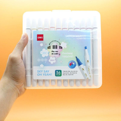 Hộp Bút 36 Màu Deli Sketch Marker - Phiên Bản Sơn Tùng M-TP Giới Hạn - Deli C185-36