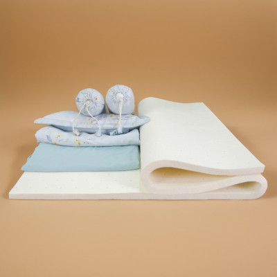 Nệm cao su thiên nhiên em bé Tatana Baby Care-  Độ cao 2cm-Dành cho bé đi học hoặc sơ sinh-Màu ngẫu nhiên