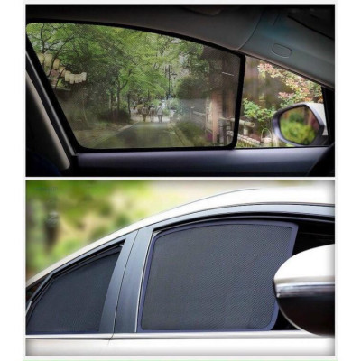 Chắn nắng dành cho xe Toyota Corolla Cross 2020 2021, Bộ 4 miến vải lưới gắn nam châm hút