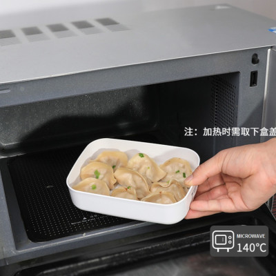 Set 02 hộp đựng thực phẩm White Pack 1000ml và 900ml, có nắp mềm giúp bảo quản thực phẩm sạch sẽ -nội địa Nhật Bản 