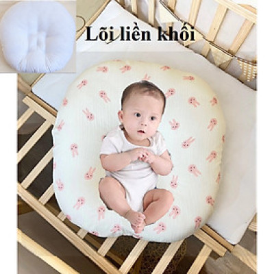 Gối chống trào ngược cho bé sơ sinh Babylux, Vải xốp gân Anchee - Phiên bản ngon + bổ + siêu rẻ + chất lượng