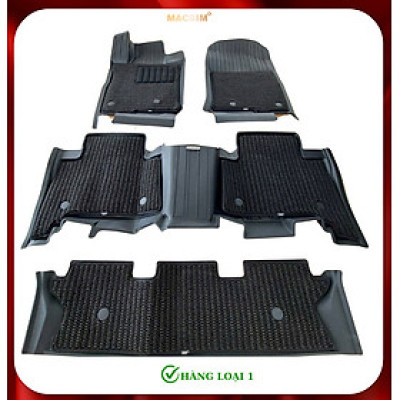 Thảm lót sàn 2 lớp  xe ô tô TOYOTA PRADO 2010+ Nhãn hiệu Macsim 3W chất liệu nhựa TPE đúc khuôn cao cấp - màu đen
