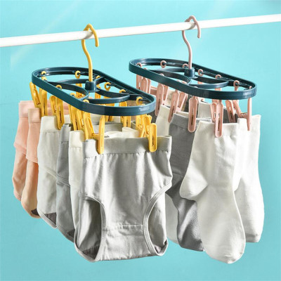 Móc Phơi Tất Vớ Tã Lót 12 Kẹp Gấp Gọn Phơi Quần Áo Cho Cả Gia Đình - PaKaSa