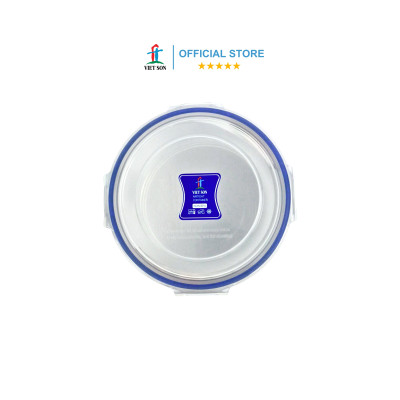 Bộ 2 Hộp Tròn Đựng Thực Phẩm VIETSON 800ml Nắp Khóa 4 Cạnh Kín Hơi