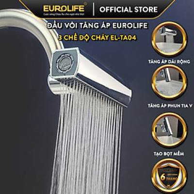 Đầu vòi tăng áp đa năng, 3 chế độ chảy ưu việt cho vòi rửa chén Eurolife EL-TA04