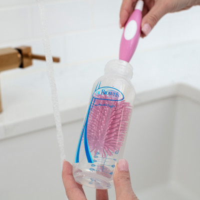 [ AC229 ] Cọ rửa bình sữa cổ thường và cổ rộng, chất liệu silicone - Dr.Brown