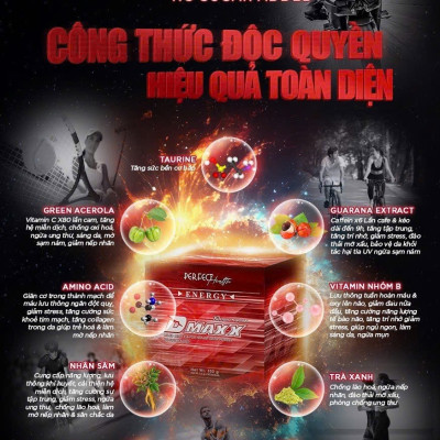 DMAXX thức uống bổ sung vitamin năng lượng không đường DAMODE 57 gói màu đỏ mỗi gói 2,2gr