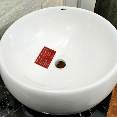 Chậu lavabo đặt bàn TRÒN,TRẮNG  GROVES GRLV8123 (410x410x150)