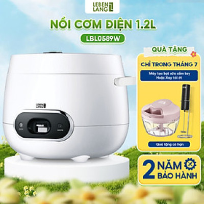 Nồi cơm điện Lebenlang LBL0589 dung tích 1200ml, công suất 500W, thiết kế đơn giản hiện đại - hàng chính hãng