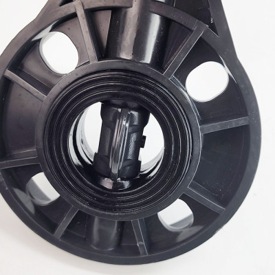 Van bướm mặt bích tay gạt phi 63, 90, 110, 125, 160, 200 Eurolife EL-VB (xám đỏ)