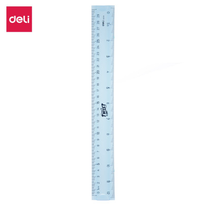 Thước kẻ nhựa dẻo EcoPVC 30cm Deli - Màu ngẫu nhiên - 1 cây - E6209