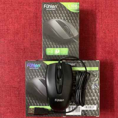 Chuột máy tính có dây Fuhlen L102 màu đen/ đỏ/ hồng/ trắng dùng văn phòng, chơi game- Hàng chính hãng
