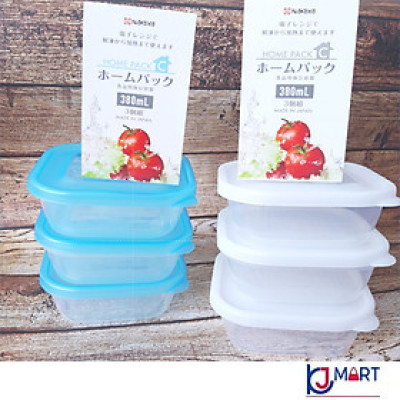 Bộ 6 hộp đựng thực phẩm NAKAYA 380ml nhập khẩu từ Nhật Bản