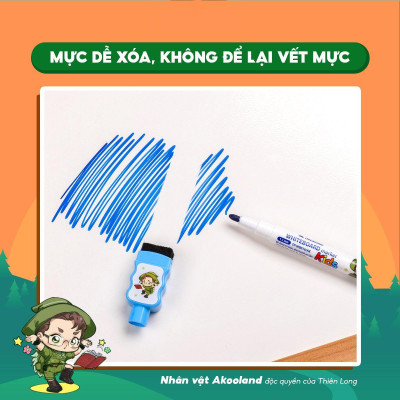 Bút Lông Bảng Nhân Vật Akooland Thế Giới Học Cụ Thần Kỳ - Thiên Long TP-WB016/AK - Mực Xanh