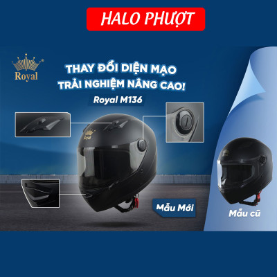 Mũ Bảo Hiểm Fullface Royal M136 An Toàn, Thời Trang - Chính Hãng