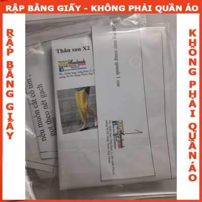 Rập giấy A0 quần bagy lưng thun mã 781 (BẢN VẼ)