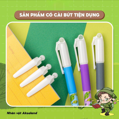 Hộp 20 Bút Gel 0.5 mm - Nhân Vật Akooland Tahi - Thiên Long Gel-012/AK - Mực Xanh