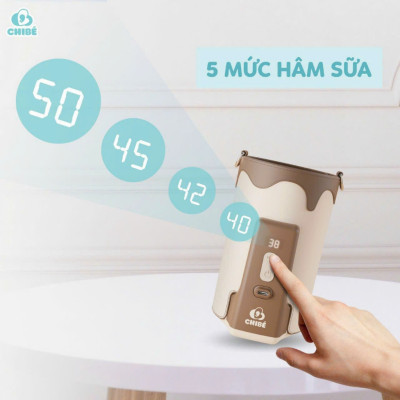 MÁY HÂM BÌNH SỮA DI ĐỘNG CHIBÉ WARM 3 CB021 Không Cần Cắm Điện