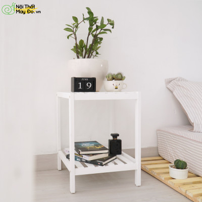 Kệ Đầu Giường Đa Năng - Shelf 2F - Thiết Kế Mặt Thanh Gỗ Hiện Đại - Lắp Ráp Dễ Dàng - Có 2 Màu Sắc Lựa Chọn