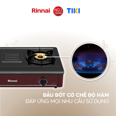 Bếp gas dương Rinnai RV-B271SR(EB) mặt bếp men và kiềng bếp men - Hàng chính hãng.